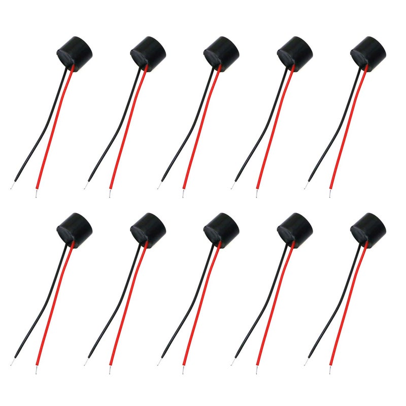 Maxmoral 10pcs DC 12V 85dB Active Buzzer Mini Electronic Buzzers Wired Connector - Image 1